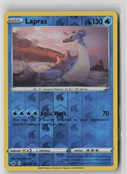 Lapras 048/202 Rare Sword & Shield Pokemon Reverse Holo NM - Image 1