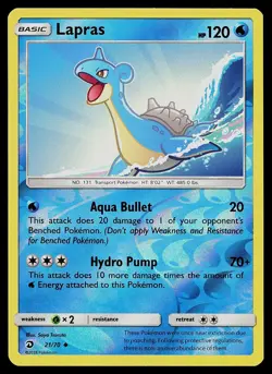 Pokemon Card - Lapras Dragon Majesty 21/70 Reverse Holo Uncommon - Image 1