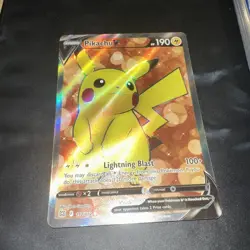 Pokemon TCG Brilliant Stars Pikachu v Ultra Rare Full Art Holo Card 157/172 - Image 1