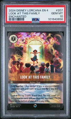 2024 DISNEY LORCANA EN 4-URSULA'S RETURN ENCHANTED LOOK AT THIS FAMILY PSA 10 - Image 1