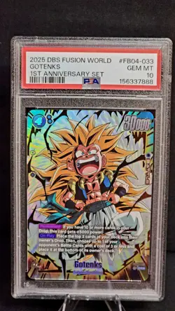 Bandai Dragon Ball Super Card Game | Gotenks FB04-033 1st Anniversary PSA 10 - Image 1