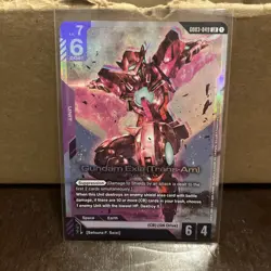 Gundam Card Game GD03-049 LR Gundam Exia (Trans-Am) Foil Bandai - Image 1