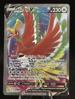 Ho-Oh V 187/195 Full Art SWSH Silver Tempest Ultra Rare Pokemon TCG Card LP+ - Image 1