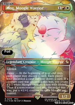 Mog, Moogle Warrior (Borderless) (Chocobo Track Foil) EN [FIC - 476] - NM [Fo... - Image 1