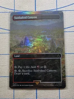 MTG Assassin's Creed Borderless Foil Sunbaked Canyon R 0111 - Image 1