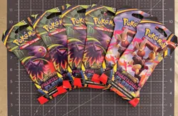 Pokemon TCG: Mega Evolution Phantasmal Flames Sleeved Booster Pack LOT OF 6 - Image 1