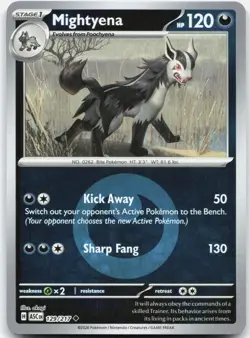 Mightyena (Energy Symbol) 129/217 Holo Ascended Heroes Pokemon Reverse Holo NM - Image 1