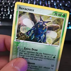 Pokemon Card Ex Hidden Legends Heracross 7/101 2004 Non Reverse Holo NM Swirl - Image 1