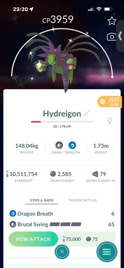 Pokemon Go Shiny Hydreigon ( Max CP) - Image 1