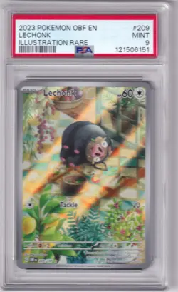 2023 Pokemon OBF EN Lechonk Illustration Rare #209 PSA MINT 9 - Image 1