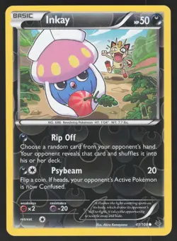 Inkay 41/108 Reverse Holo Pokemon TCG XY - Roaring Skies LP - Image 1