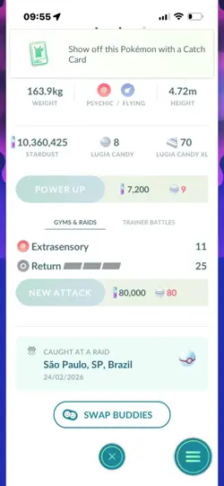 Pokemon Go Legendary Shiny Purified Lugia - Image 2