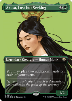 Azusa, Lost but Seeking (Borderless) Commander Masters PLD Rare CARD ABUGames - Image 1