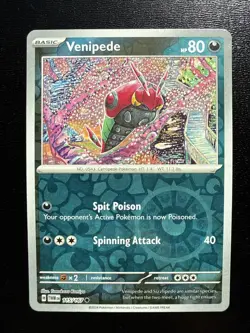 FREE SHIPPING Venipede - 115/167 Twilight Masquerade REVERSE Holo Pokemon - Image 1