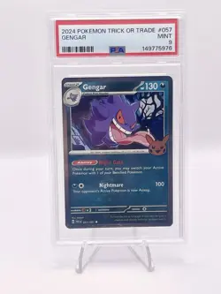 2024 POKEMON TRICK OR TRADE #057 GENGAR PSA 9 - Image 1