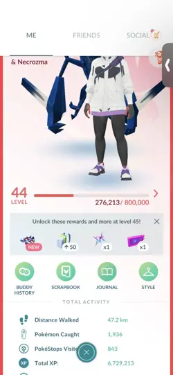 Pokemon Go (Stage 44 ) Shiny Necrozma X2 ( 6 Legendarys ) - Image 1