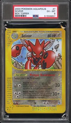 Scizor 7/147 Aquapolis Box Topper Pokemon PSA 6 - Image 1