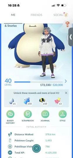 Pokemon Go (Stage 40) Shiny Snorlax ( 67shinys) ( 1.2 Million Stardust) - Image 1