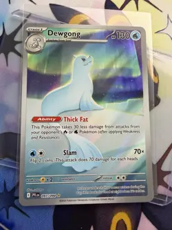 Pokemon Dewgong 097/094 Phantasmal Flames Illustration Rare Holo 130 HP EN - Image 3