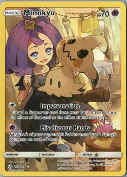 Mimikyu (Secret) Secret Rare SM - Cosmic Eclipse 245/236 NM Holofoil - Pokemon - Image 1