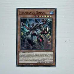 YUGIOH Hecahands Godos (PHRE-EN003) Super Rare 1st Edition Near Mint - Image 1