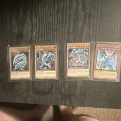 Yu-Gi-Oh! TCG Konami 1st Edition LCKC Blue-Eyes/ Shining Dragon 4 Foil Lot - Image 1