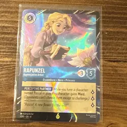 Disney Lorcana TCG Rapunzel Appreciative Artist promo Epcot Collection Quest - Image 1
