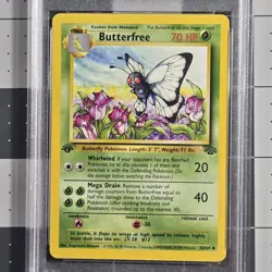 Butterfree D Edition Error Misprint Pokemon Card PSA 8 NM/Mint Condition 33/64 - Image 4