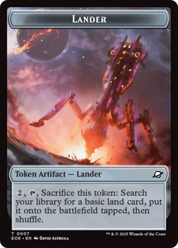 LANDER TOKEN x4 (#07) mtg NM Edge of Eternities Random Flip Side - Image 1