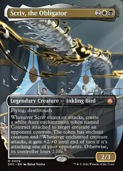Scriv, the Obligator - Foil Extended Art SOC NM MTG - Image 1