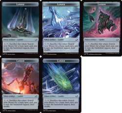 50 LANDER TOKEN ~ mtg EX/NM Edge of Eternities 10 EACH Variant w/ROBOT - Image 1