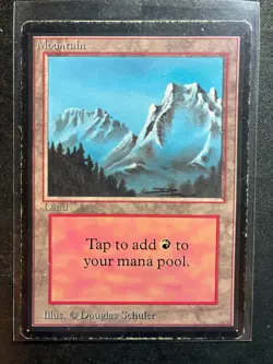Magic the Gathering Beta Mountain - Version A WotC MtG - Image 1
