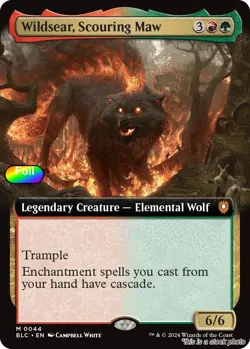 MTG Foil Wildsear, Scouring Maw (Extended Art) 44 Commander: Bloomburrow NM M... - Image 1