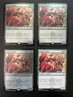 MTG- Squirrel Mob x4 - MH2 (Three are FOIL) - Image 1