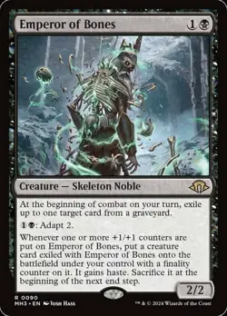 Light Play, English MTG Foil Emperor of Bones - Foil Modern Horizons 3 Magic the - Image 1
