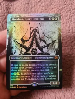 Mondrak, Glory Dominus SHOWCASE Borderless FOIL Mythic MTG Phyrexia One #299 - Image 1