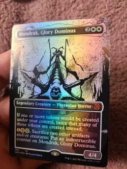Mondrak, Glory Dominus SHOWCASE Borderless FOIL Mythic MTG Phyrexia One #299 - Image 2