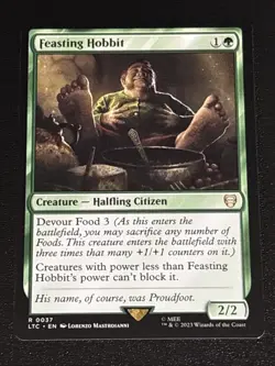 MTG Commander: LOTR Feasting Hobbit 0037 Rare - Image 1