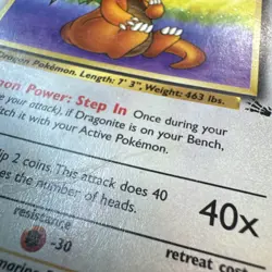 Dragonite 19/62 Fossil Regular Pokemon - Image 4