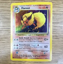 Pokemon Flareon 10/110 Legendary Collection Holo Rare 70 HP Stage 1 English 2002 - Image 1