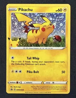 Pikachu Holo SWSH039 Pokemon 25th Anniversary Black Star Promo - Image 1