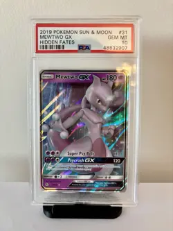 Pokemon TCG – Mewtwo GX – Hidden Fates 31/68 – PSA 10 GEM MINT - Image 1