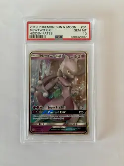 Pokemon TCG – Mewtwo GX – Hidden Fates 31/68 – PSA 10 GEM MINT - Image 2
