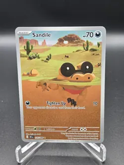 Pokemon TCG Sandile 135/086 Black Bolt Illustration Rare Near Mint Condition - Image 1