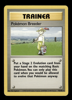 Pokemon TCG Base Set Pokemon Breeder 76/102 - Image 1