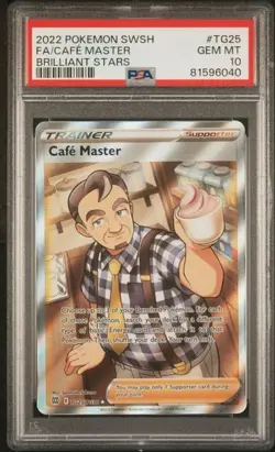 Cafe Master TG25/TG30 GEM MINT PSA 10. Pokemon SW&SH Brilliant Stars - Image 1