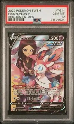 Sylveon V TG14/TG30 GEM MINT PSA 10. Pokemon SW&SH Brilliant Stars - Image 1