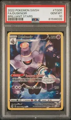 Dusknoir TG06/TG30 GEM MINT PSA 10. Pokemon SW&SH Brilliant Stars - Image 1
