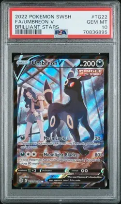 Umbreon V TG22/TG30 GEM MINT PSA 10. Pokemon SW&SH Brilliant Stars - Image 1