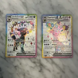 Pokemon TCG - Umbreon ex 176 & Espeon ex 175 Prismatic Evolutions Ultra Rare NM - Image 1